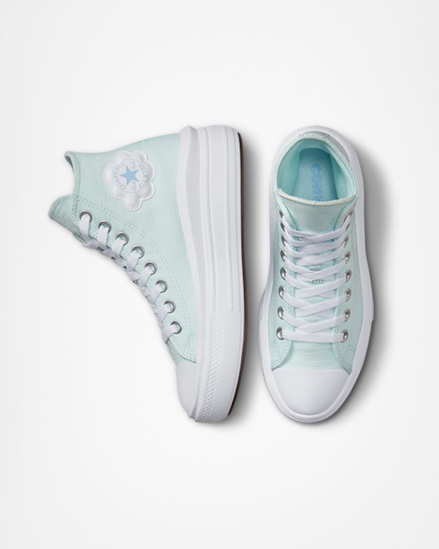 Topanky Na Platforme Converse Chuck Taylor All Star Move Cloud Patch Vysoke Dievcenske Modre | SK IFOUK2